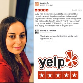 Mobile Notary Lusine reviews on Yelp