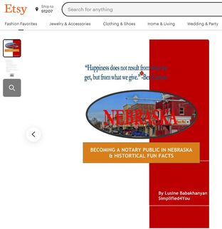 Become a Notary Public in Nebraska & Historical Fun Facts ​Ebook on Etsy