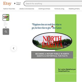 Become a Notary Public in North Dakota & Historical Fun Facts ​Ebook on Etsy