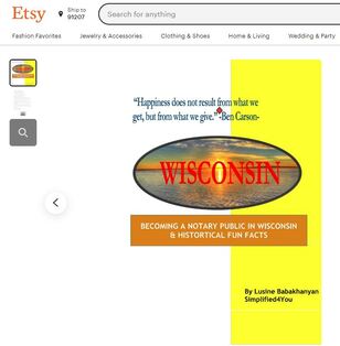 Become a Notary Public in Wisconsin & Historical Fun Facts Ebook on Etsy