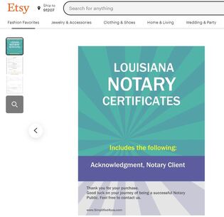 Become a Notary Public in Louisiana & Historical Fun Facts ​Ebook on Etsy